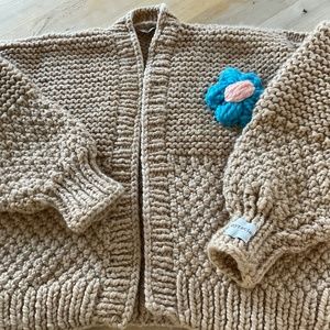 MYRACLE HAND MADE CARDIGAN …BRAND NEW/ 100 PERCENT ACRYLIC